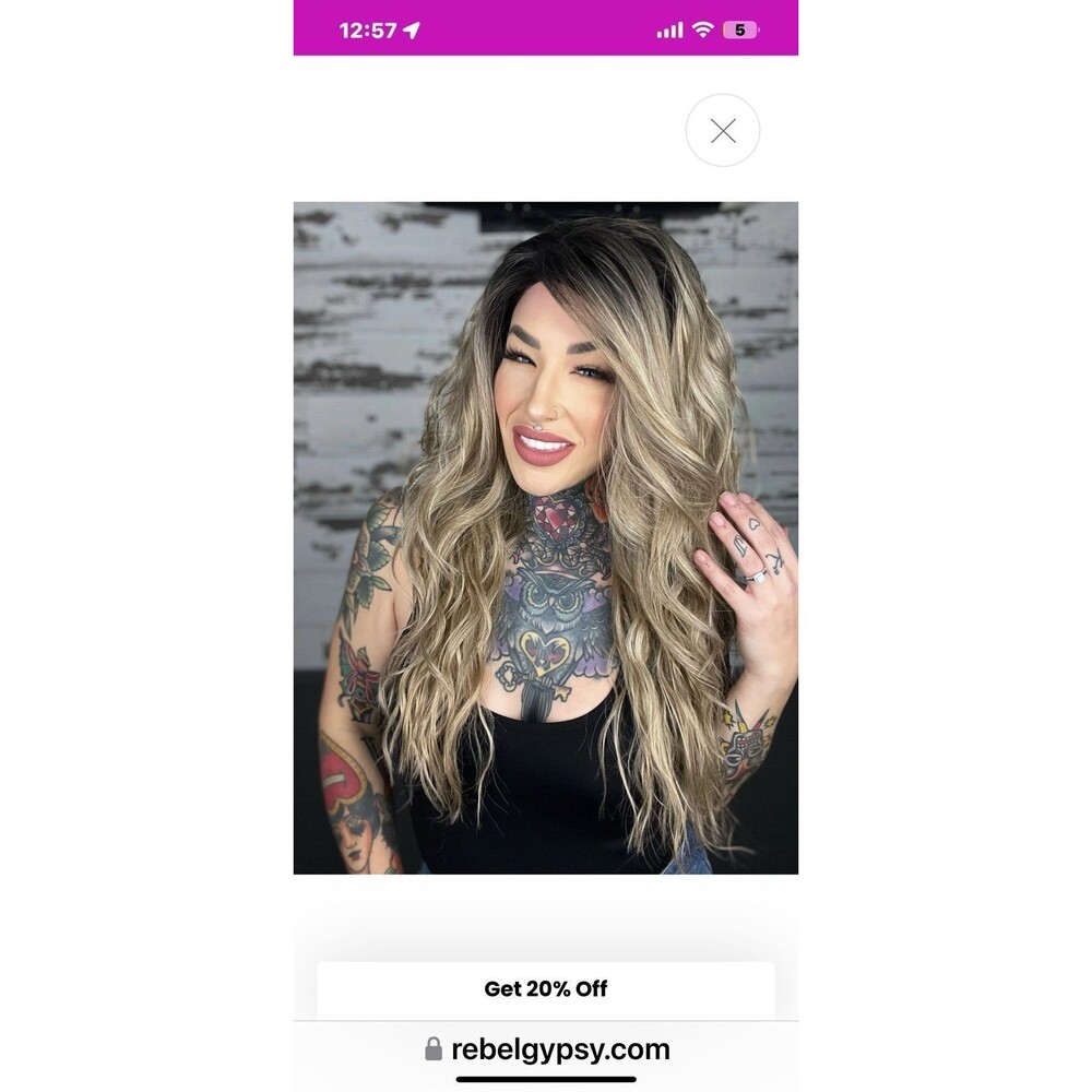 Rebel Gypsy wig  “Angie blond” 360 lace New